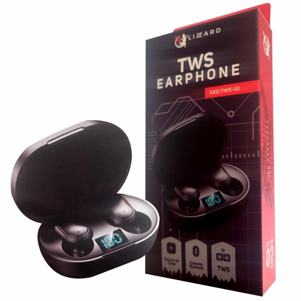 Auriculares TWS X-Lizzard negro Bluetooth