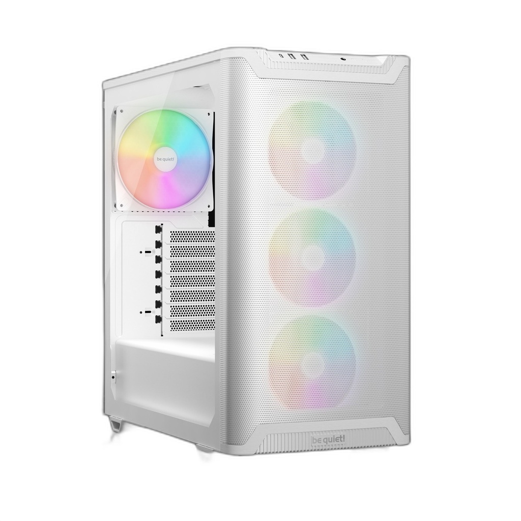 Gabinete Mid-Tower Atx Negro Vidrio Templado 4 Ventiladores Argb Pure Base 501