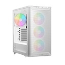 Gabinete Mid-Tower Atx Negro Vidrio Templado 4 Ventiladores Argb Pure Base 501