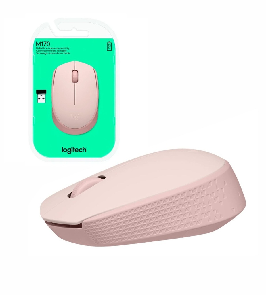 [N170] Mouse  Logitech M170 inalámbrico rosado