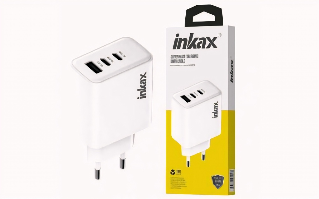Cargador De Pared 40W 2x USB-C + 1x USB-A Blanco