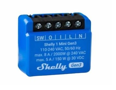 [1 GEN3 Mini] Rele Shelly Mini 1 GEN3 Wi-fi