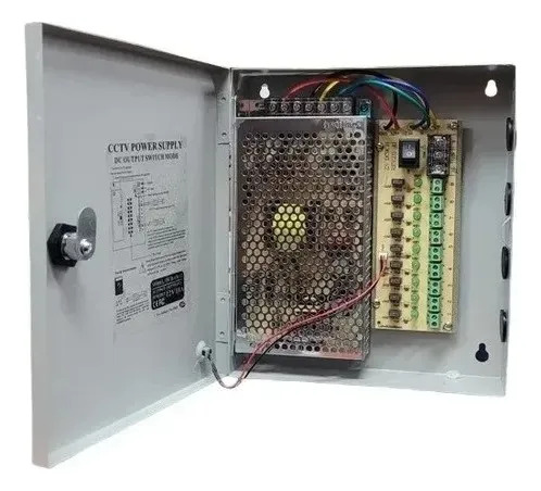 Fuente Conmutada 12V 10A 9 Salidas Con Backup