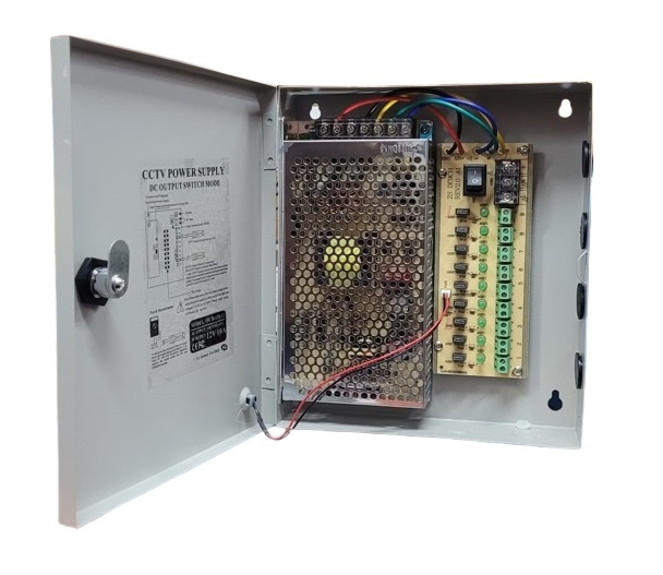 Fuente con Gabinete Codegen 12V 10A 9 Canales