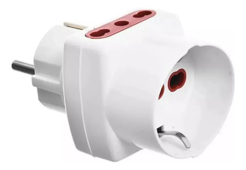 Adaptador Schuko A Schuko Con 2 Tomas En Línea Conatel