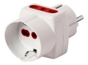 Adaptador Corriente Doble Voltaje Schuko Blanco