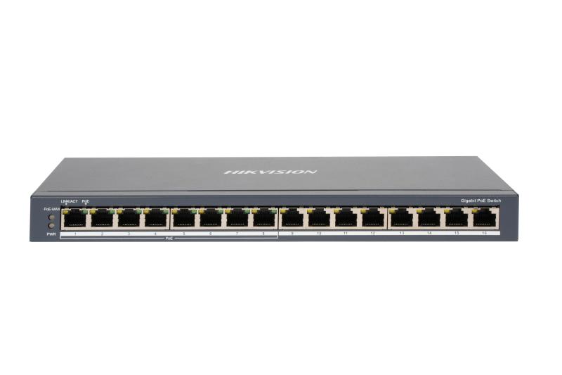 Switch No Administrable 16 Puertos Gigabit 8 Uplinks PoE 110W