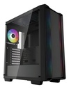 Gabinete Atx Mid-Tower Negro Vidrio Templado 4 Ventiladores De 120mm