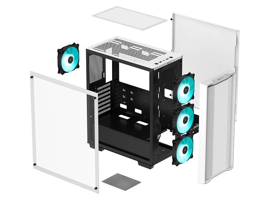 Gabinete Mini-ITX/Micro-ATX/ATX DeepCool CC560 V2 Blanco