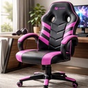 Silla Gaming X Lizzard Modelo Xzz-Sg-01 Negro/Rosado 100mm Pistón A Gas