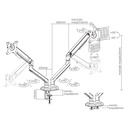 Soporte doble para monitor gaming hasta 32''