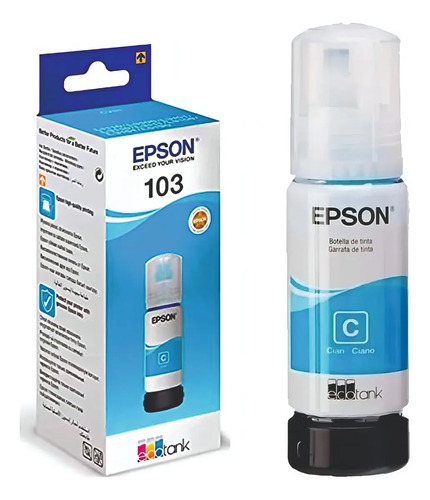 Botella Tinta Epson 103 EcoTank Cyan