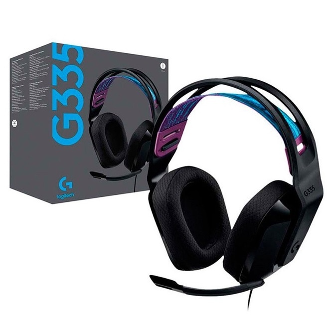 Audífonos Logitech G335 negros gamer