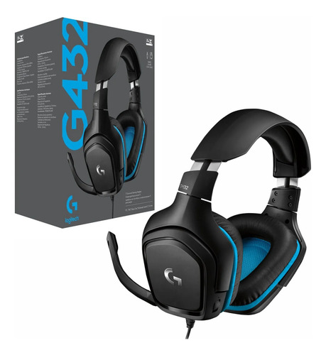 Audifono gamer Logitech G432 7.1 Surround c/microfono