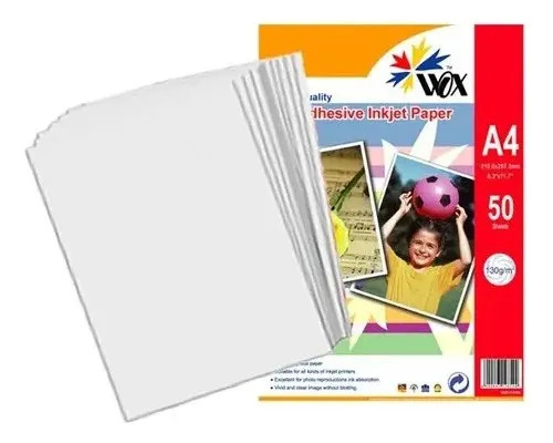 Papel Autoadhesivo A4 130grs Wox