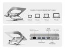 Soporte Rotatable Con Hub Usb Desmontable