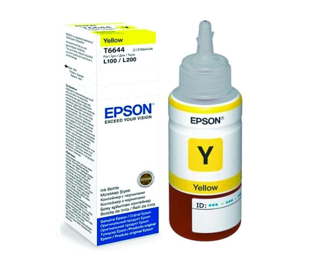 Botella De Tinta Epson T664 Amarillo 70ml