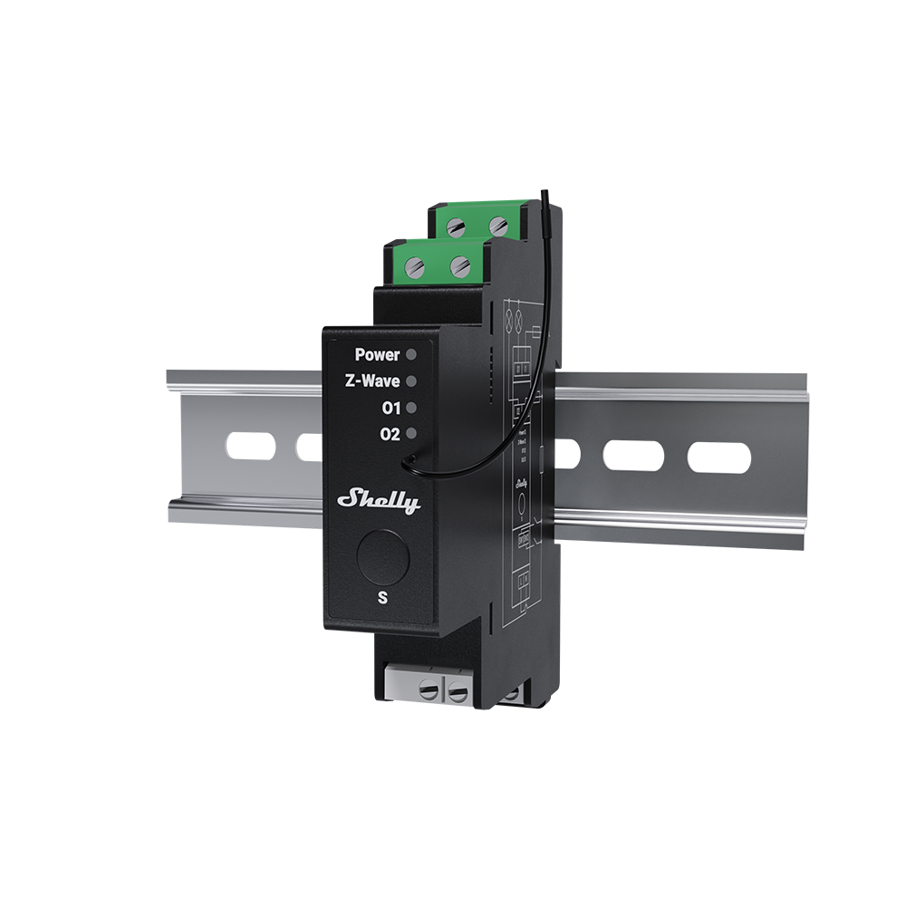 Interruptor 2 Canales Din Rail 25A Con Monitoreo De Energía WiFi Negro