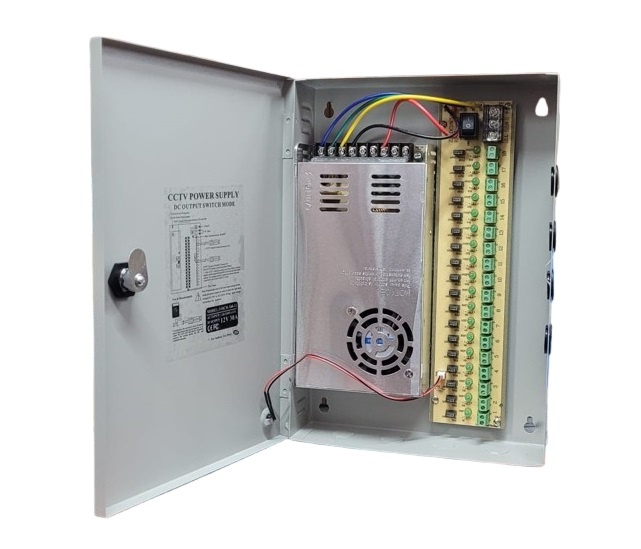 Fuente Conmutada NRG Plus 18 Canales PoE+ 360W 12-15V Ajustable