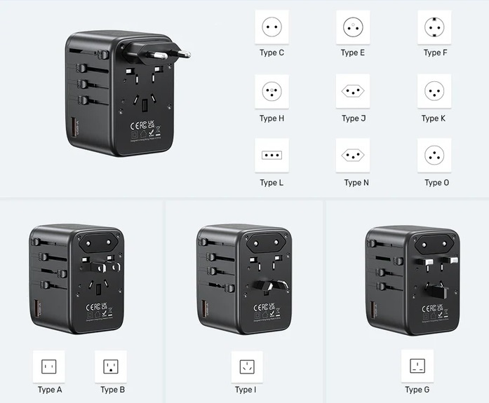 Cargador / Adaptador Universal Unitek 65W