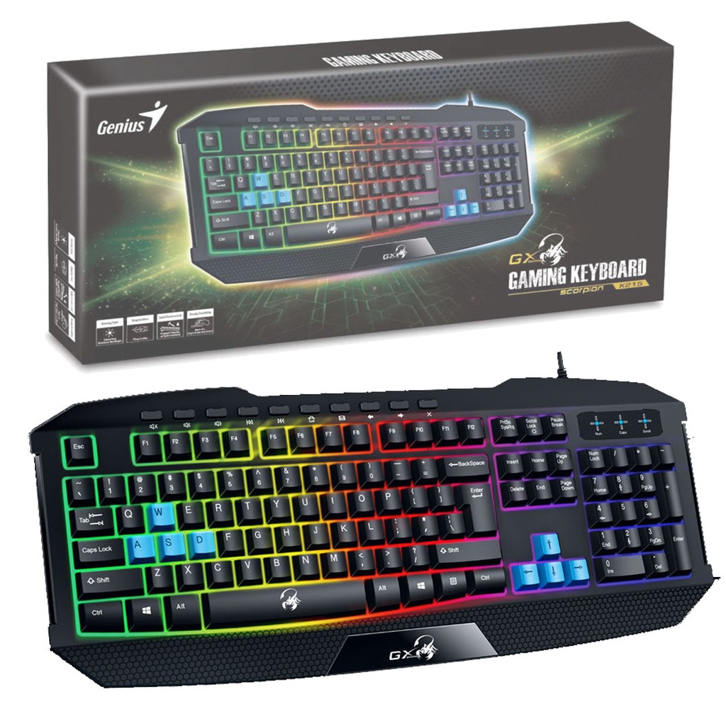 Teclado Gaming Backlit 8 Canales