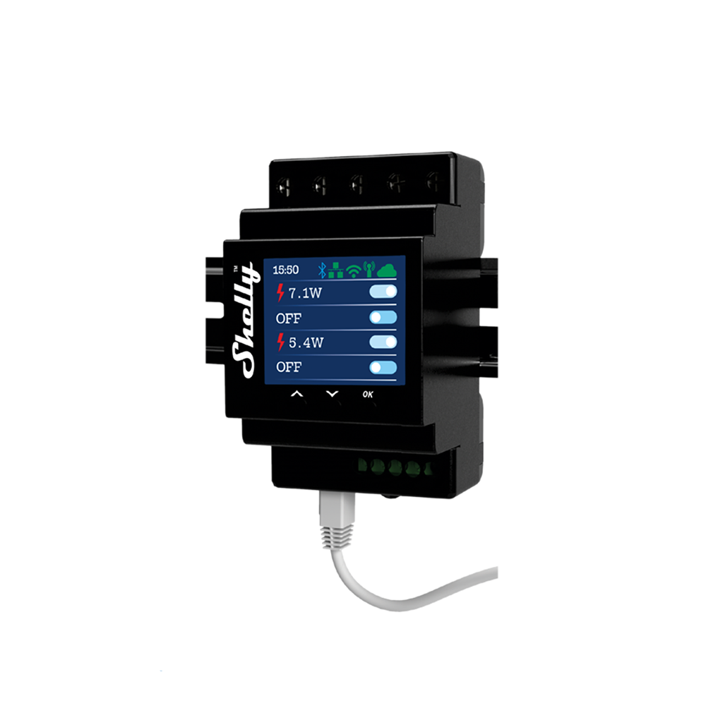 Interruptor 4 Canales Din Rail 16A Con Monitoreo De Energía WiFi Negro