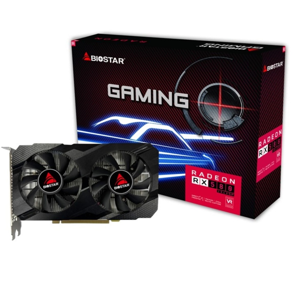 Tarjeta De Video Biostar Rx 580 8GB Gddr5 1150MHz