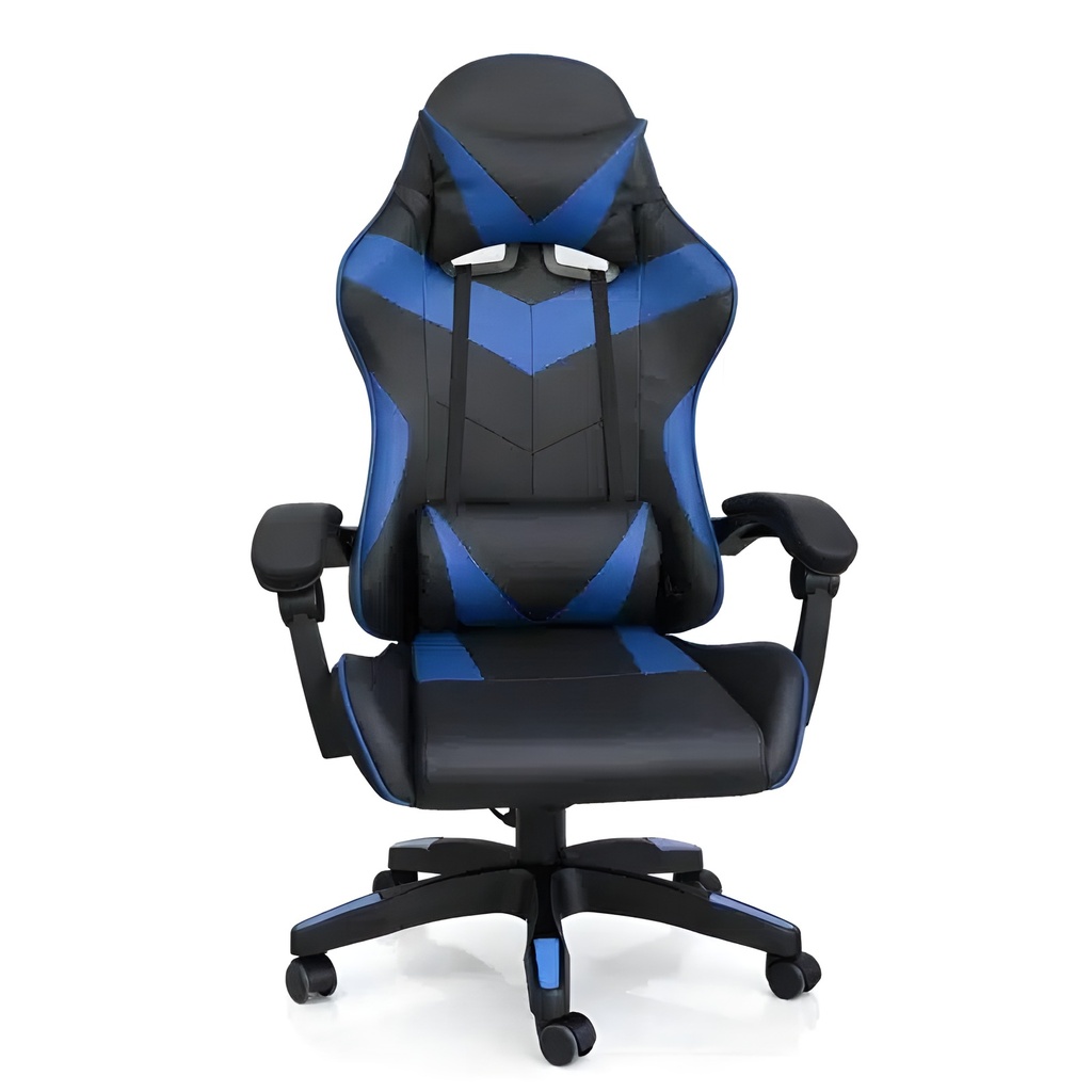 Silla De Oficina Negro Cuero Sintético Ergonómica Reclinable 120Kg
