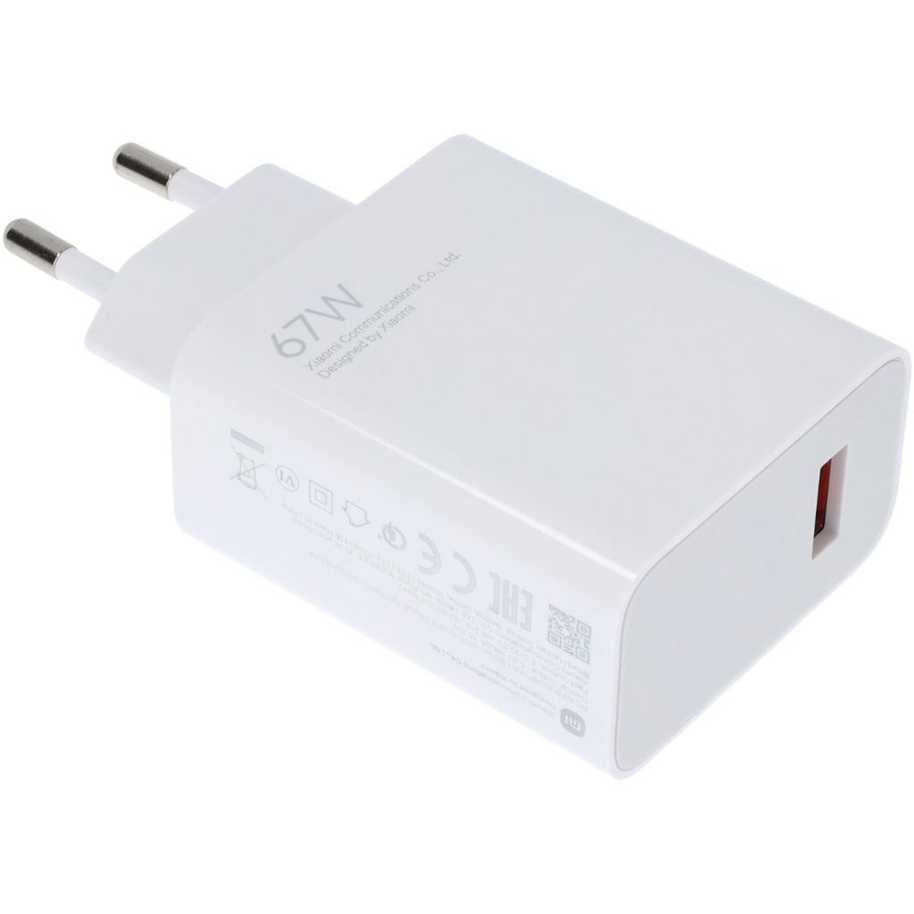 Cargador Xiaomi 67W HyperCharge USB A