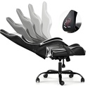 Silla De Oficina Ergonómica Reposabrazos Reclinable Soporte Lumbar Y Cervical Ajustable