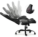 Silla De Oficina Ergonómica Reposabrazos Reclinable Soporte Lumbar Y Cervical Ajustable