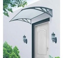 Alero de Plástico Negro 150x100 cm con Soporte