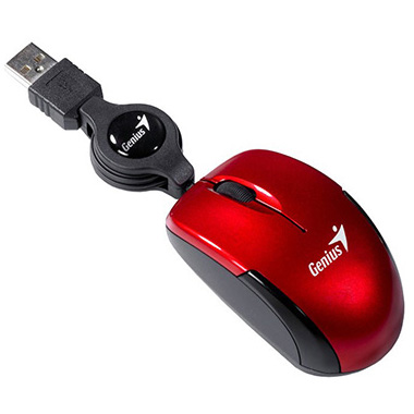 Mini Mouse Genius Retractil USB rojo