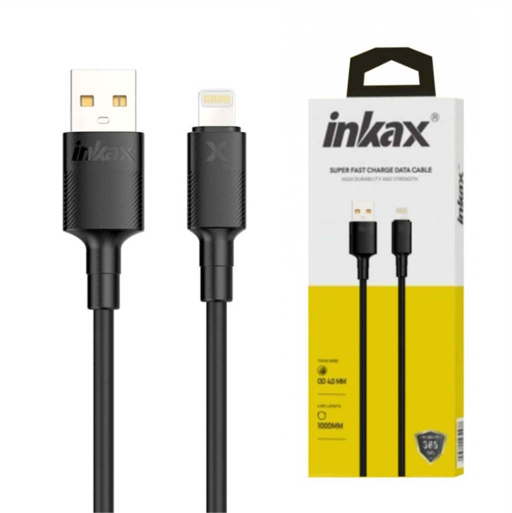 Cable Inkax Lightning 3.1A negro