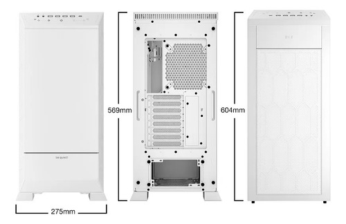 Gabinete Atx Mid-Tower Blanco Vidrio 3 Ventiladores Silent Wings 4 Pwm