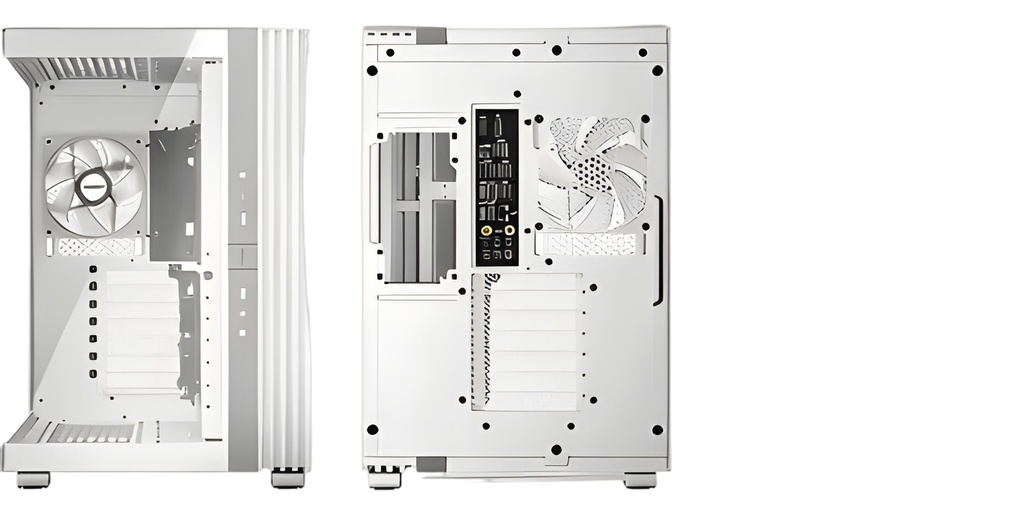 Gabinete Atx Mid-Tower Transparente Con Iluminación 4 Ventiladores Vidrio