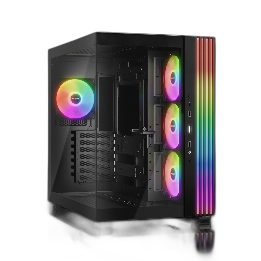 Gabinete Atx Mediano Negro Vidrio Panel Lateral USB Frontal