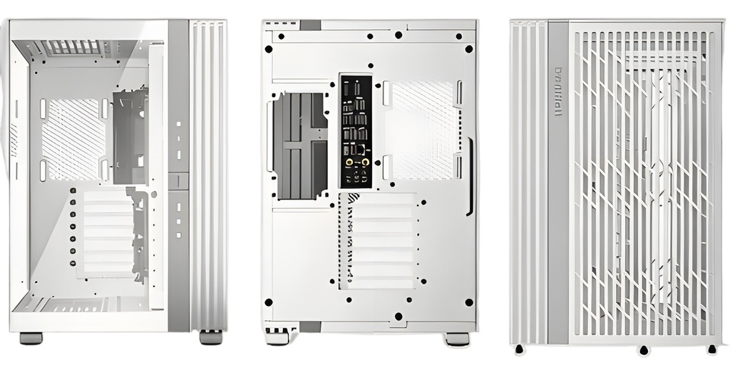 Gabinete Atx Mid Tower Blanco Con Vidrio 77 Leds