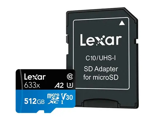 Tarjeta microSD 512GB Clase A2