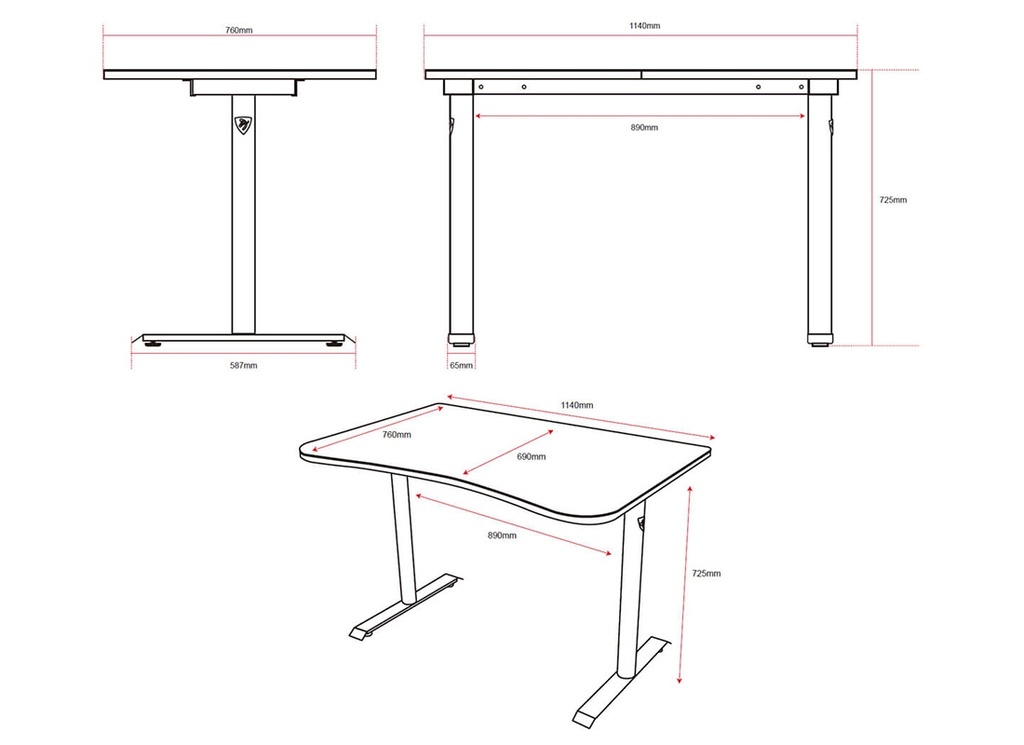 Escritorio Gamer Arozzi Fratello rojo