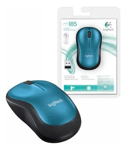 Ratón Inalámbrico Logitech M185 Azul
