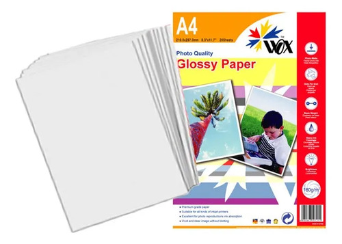 Papel Fotográfico A4 180gr