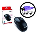 Mouse Cableado 1200dpi 3 Botones Negro