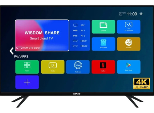 Televisor 55" 4K Sin Bordes Asano