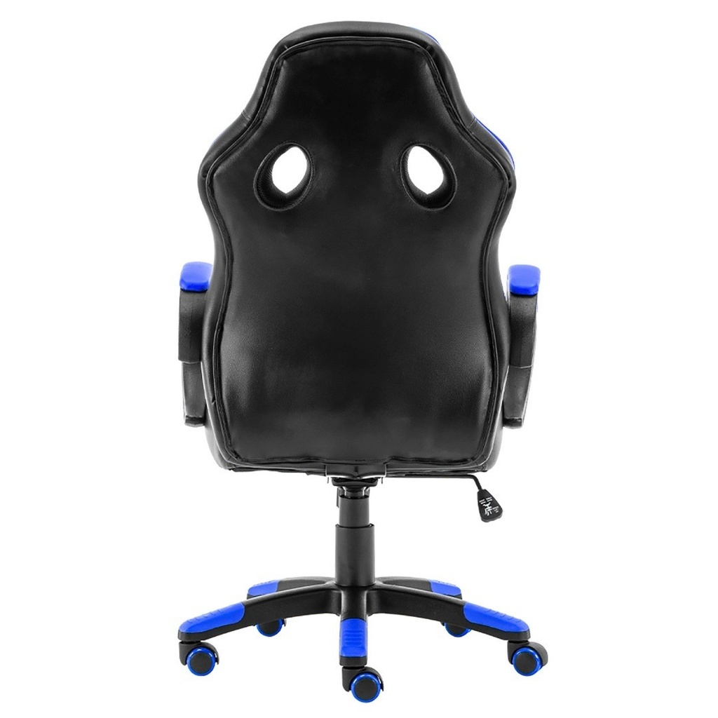 Silla De Oficina Negro Pu Reposabrazos Reclinable 120kg