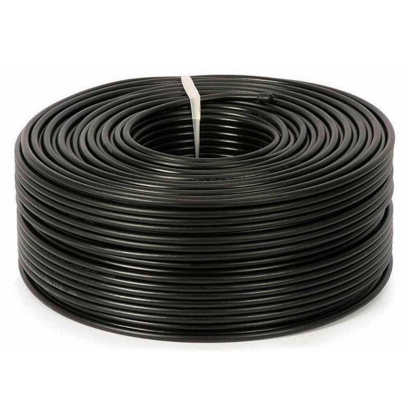 Cable Coaxial RG59 Siamés Interior 100m Vivo CCS Malla CCA 80% Forro PVC