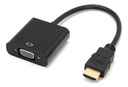 Adaptador HDMI (m) a VGA (h) con cable de audio 3.5mm
