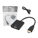 Adaptador HDMI (m) a VGA (h) con cable de audio