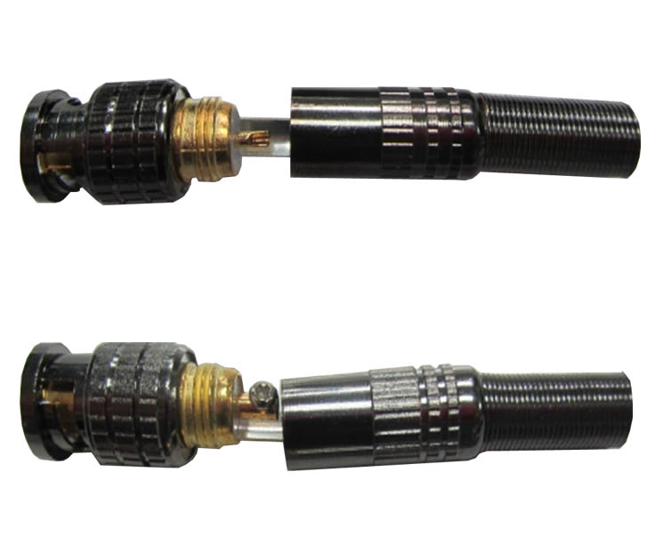 Conector BNC metalico para coaxil