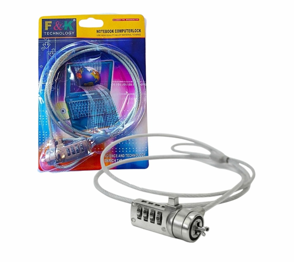 Cable de Seguridad para Notebook con Candado y Contraseña Genérico